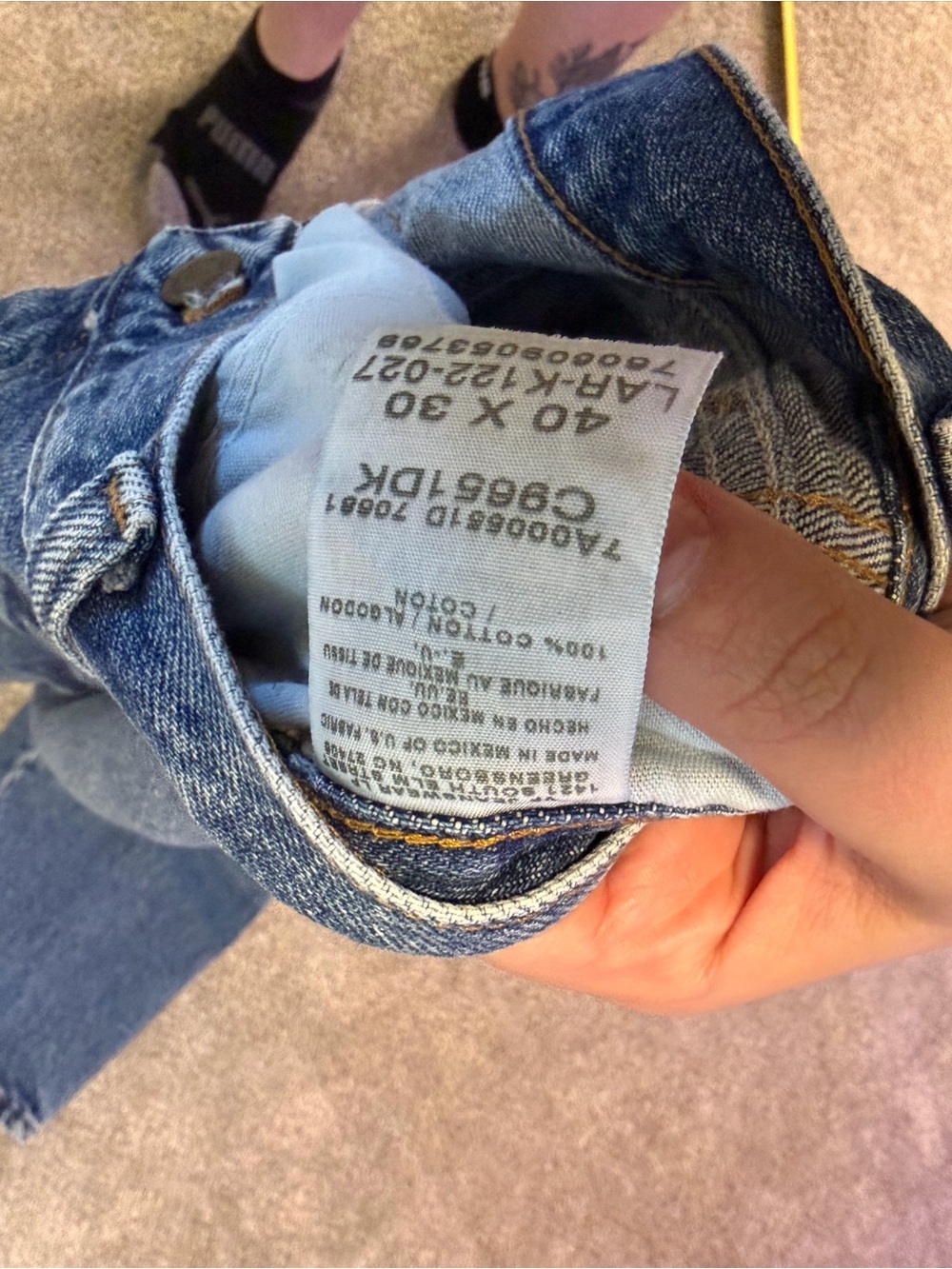 Vintage Wrangler Jeans 40x30 Relaxed Fit Blue Denim Western Cowboy - Picture 4 of 7